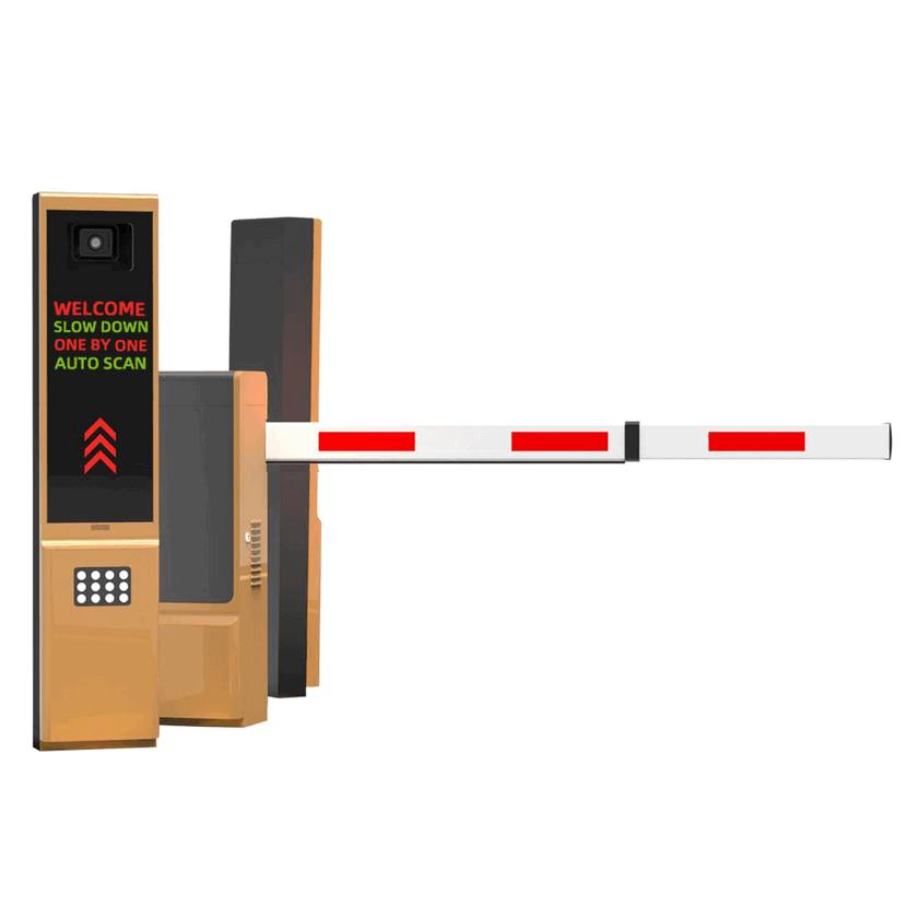 Automatická parkovací závora se skládacím ramenem plotu a LED displejem
